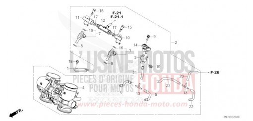 THROTTLE BODY CRF1100D4S de 2025